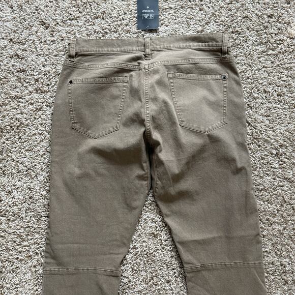 Proof Rover Pants Men’s Size 33x32 Tan Slim Huckberry Stretch Canvas Gusseted - Picture 6 of 8